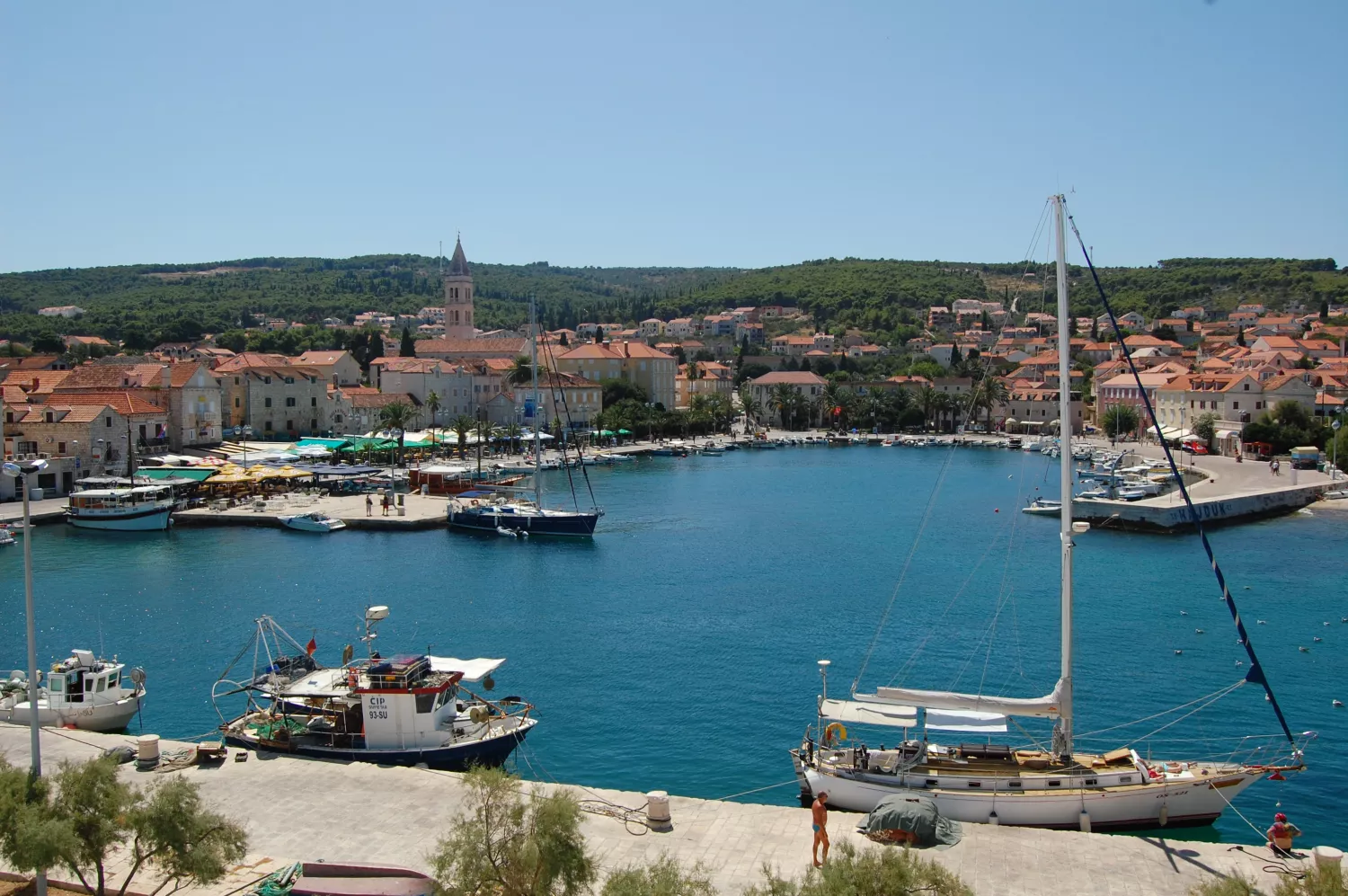View of the port of Supetar - island of Brač - Croatia