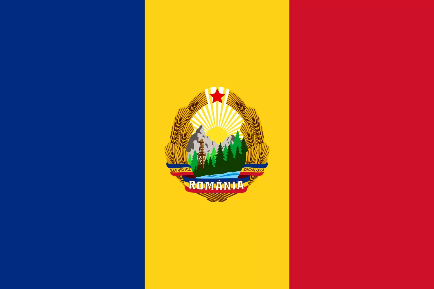 Flag of Romania (1965-1989)