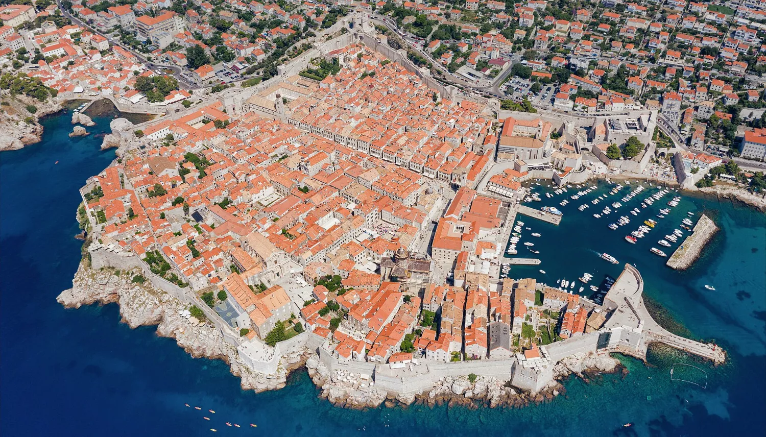 Old Port and historical center of Dubrovnik - Croatia