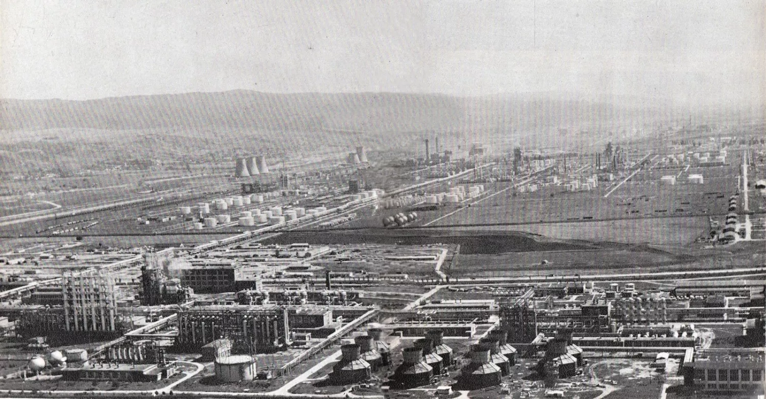 Borzești Petrochemical Plant in 1976 - Romania