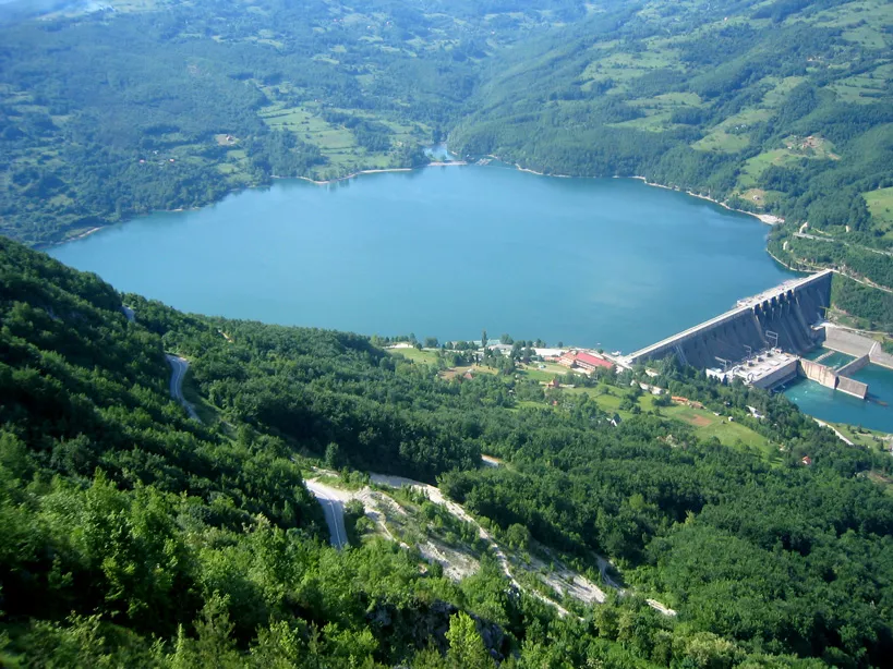 Perućac Lake - Bosnia Herzegovina - Serbia border