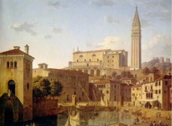 View of Piran in the late 19th century - Slovenia
