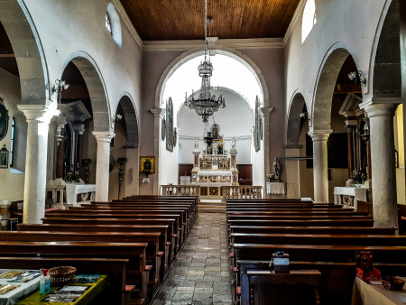 Interior of the Church of Our Lady of the Angels - Veli Lošinj - Croatia