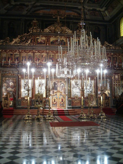 Interior of the Greek Orthodox Church of San Nicolò dei Greci - Trieste - Italy