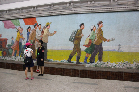 Mural 'Song of a Bumper Crop' - Puhung Metro Station - 부흥역 - Pyongyang - North Korea